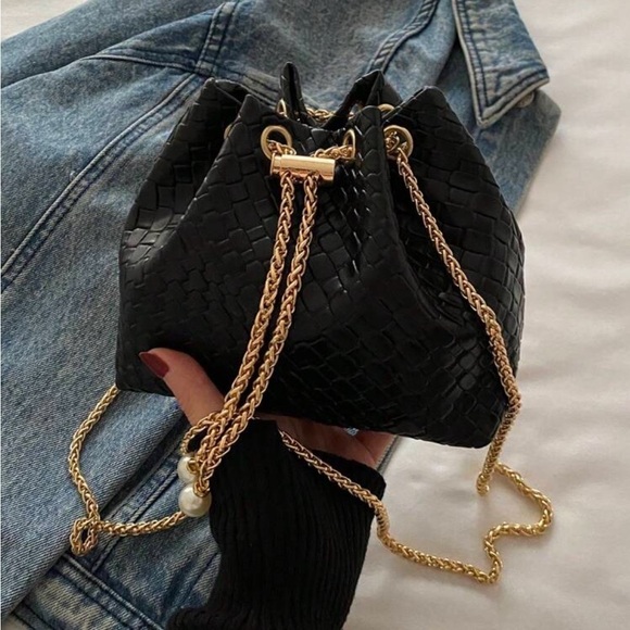 Black faux woven mini crossbody bag onyx FREE ZARA - Picture 4 of 7